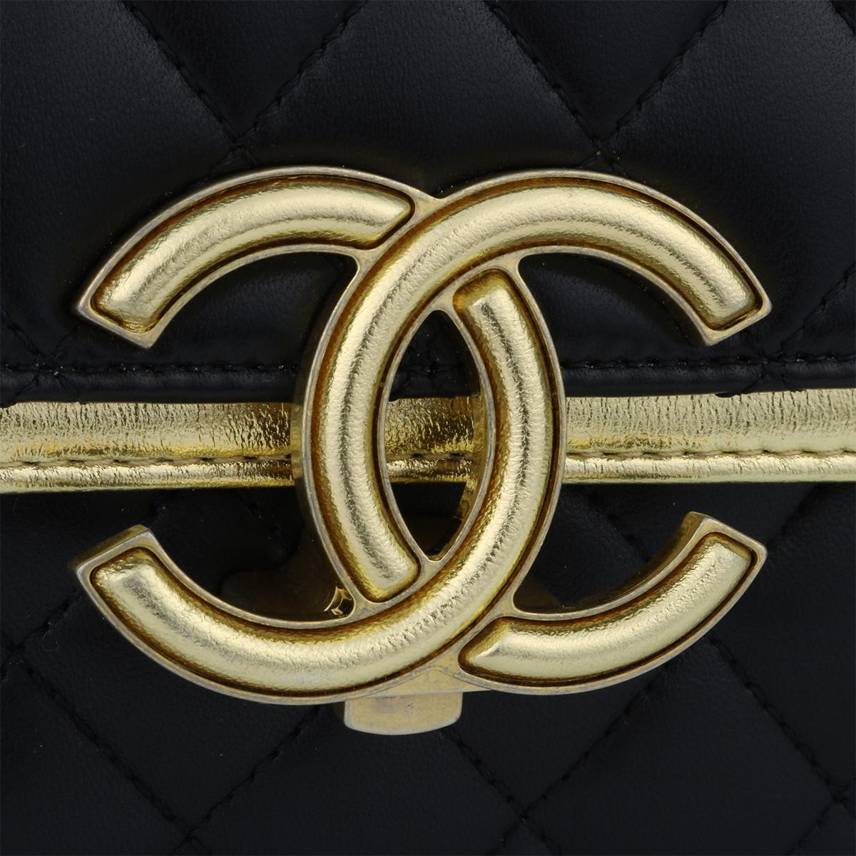 chanel black and gold bag