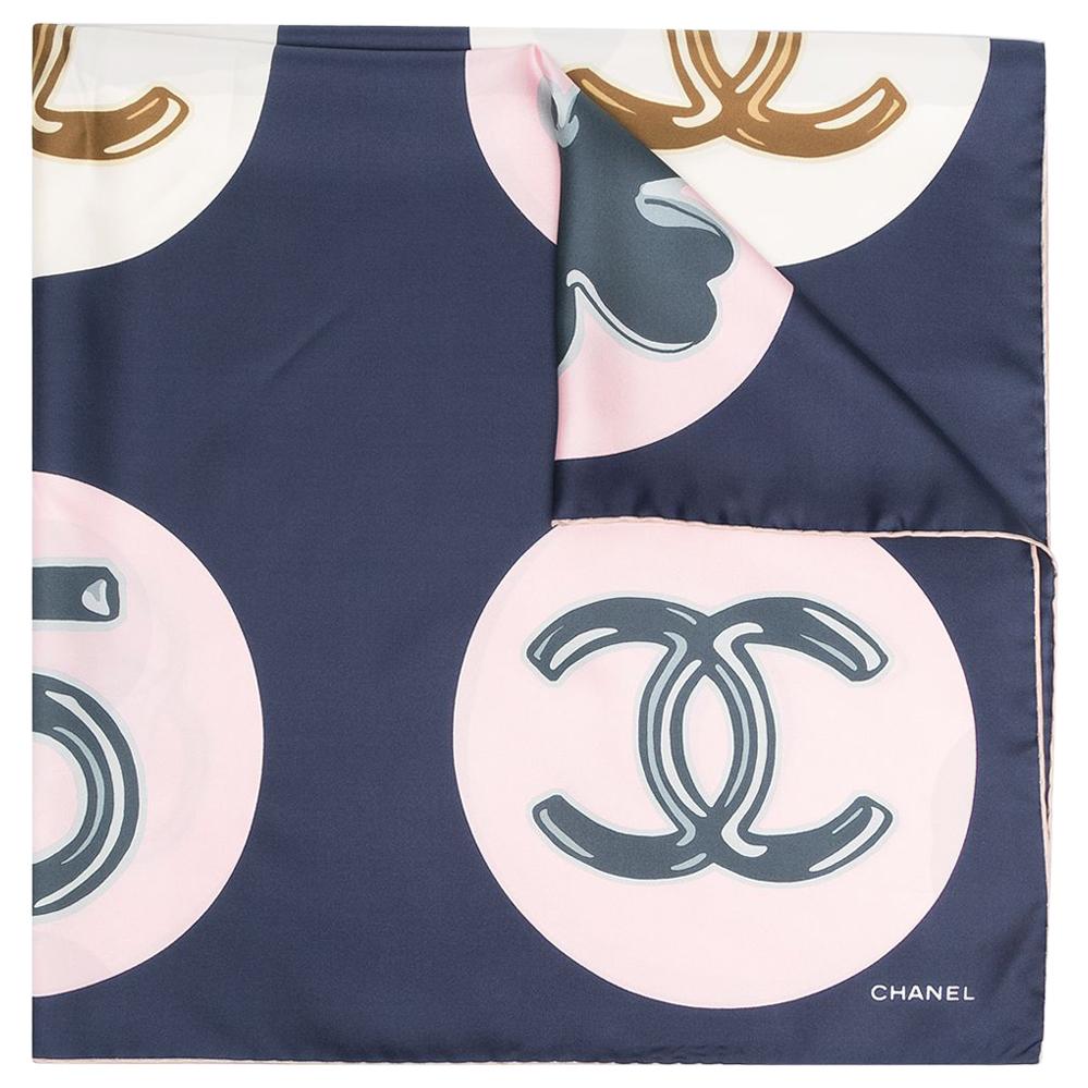 Chanel CC circle print scarf