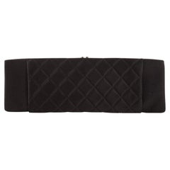 Chanel CC Clasp Frame Clutch Quilted Satin Extra Long
