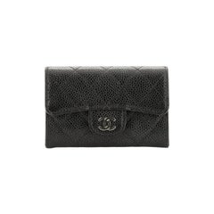 Chanel CC Classic Flap Coin Purse Quilted Caviar
