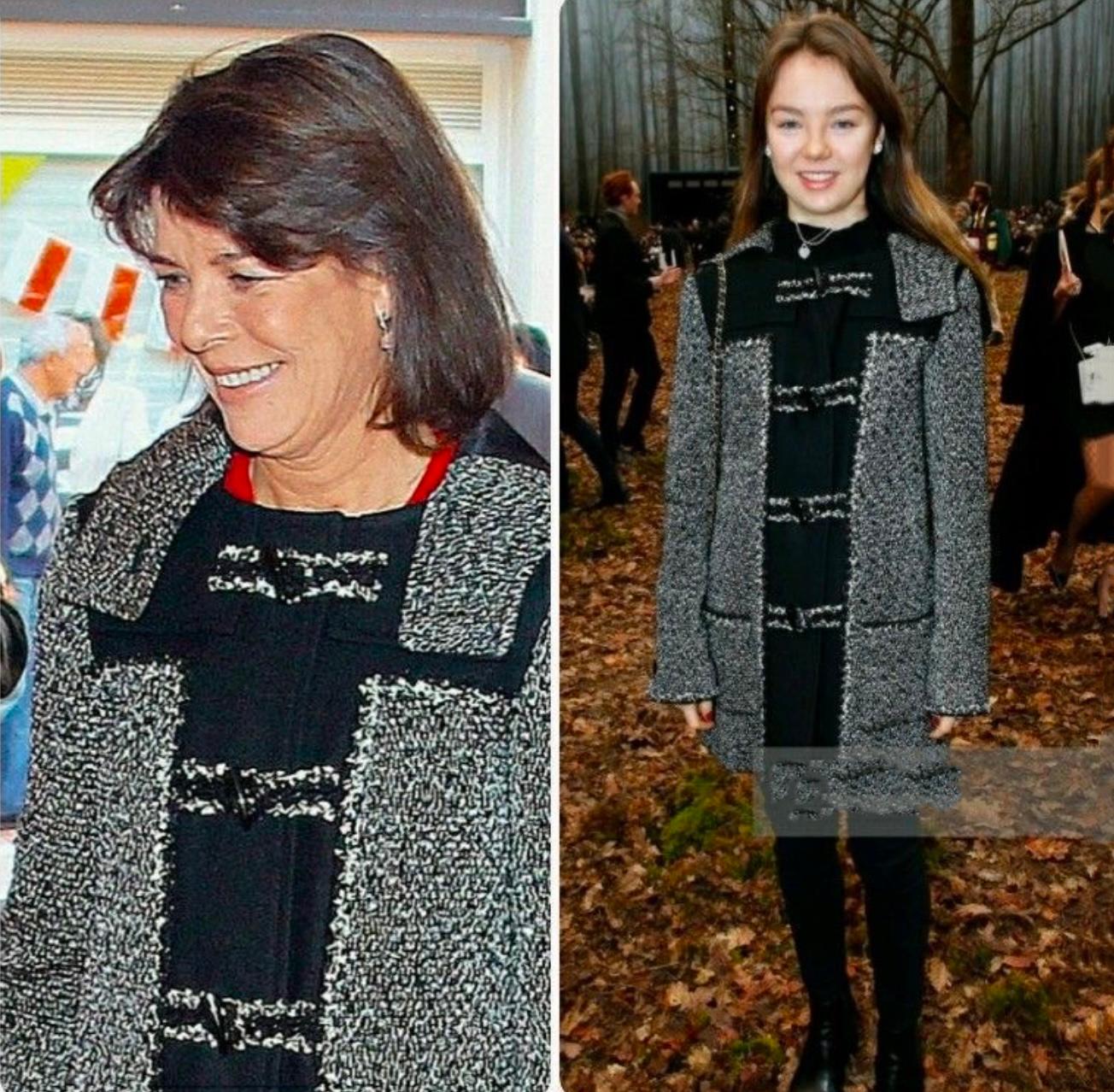 Chanel CC Closures Schwarzer Tweed Parka-Mantel 34 FR im Zustand „Hervorragend“ im Angebot in Dubai, AE