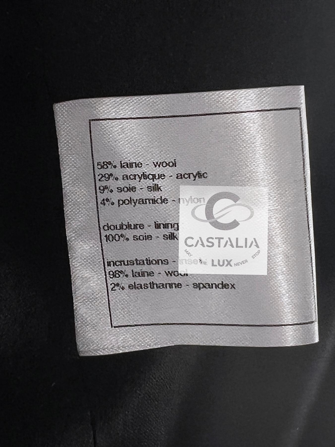 Chanel CC Cierres Abrigo Parka Tweed Borgoña 42 FR en venta 15