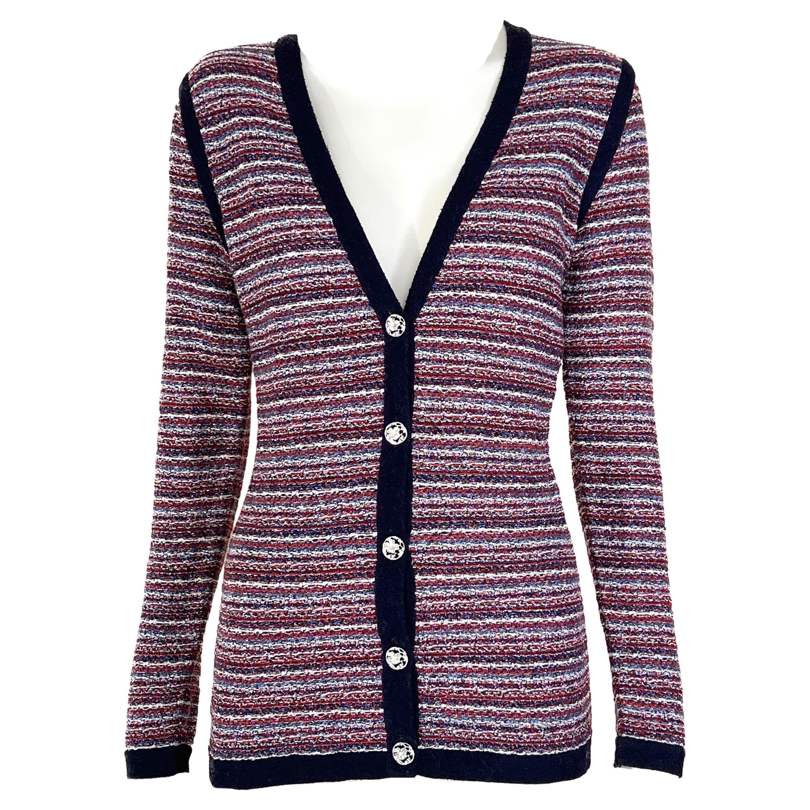 Chanel CC Clover Buttons Cardigan For Sale