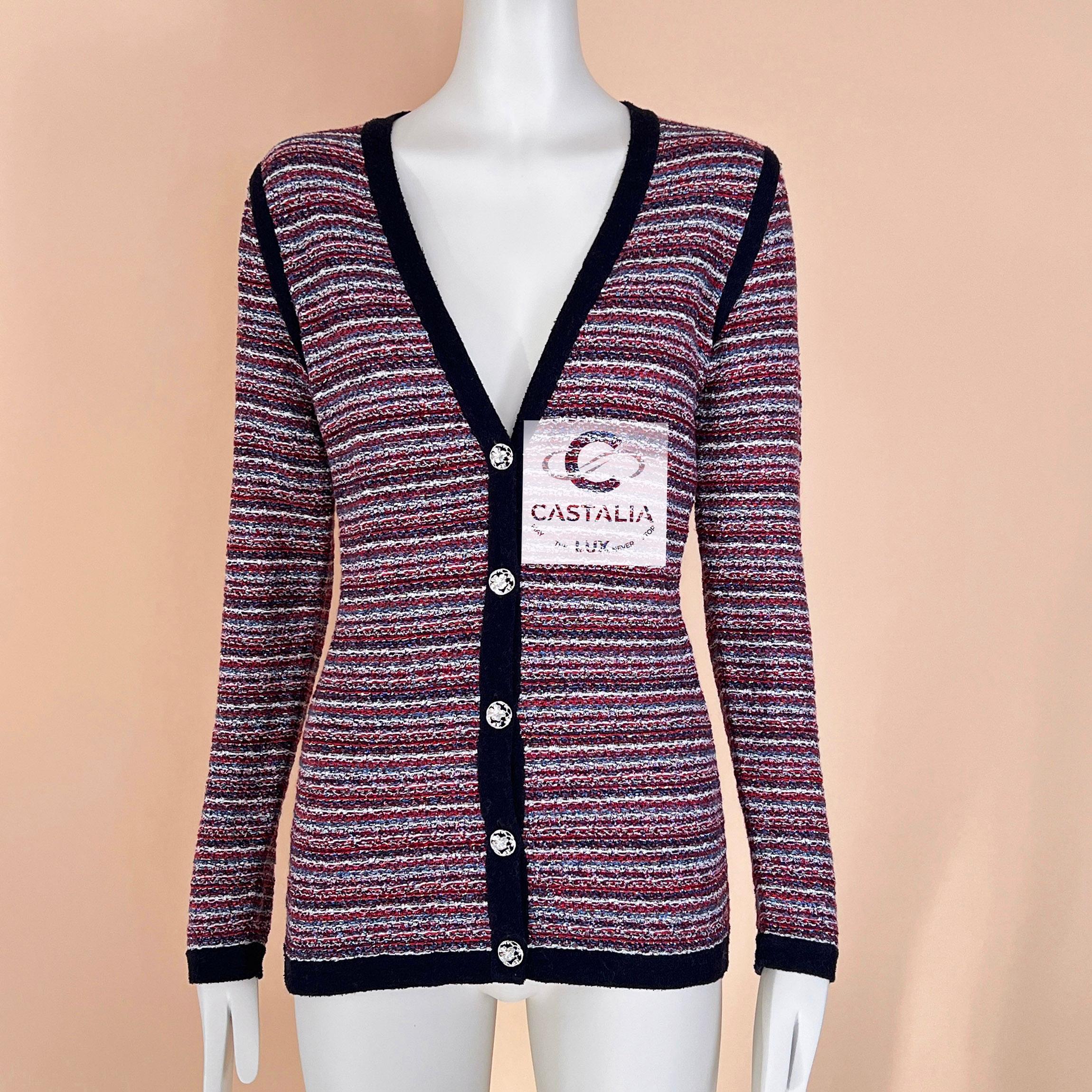 Women's or Men's Chanel CC Clover Buttons Shimmering Cardigan