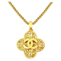 Chanel CC Clover Necklace