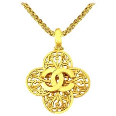 Chanel CC Clover Necklace