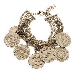 Chanel CC Coin Charm Multi Chain Bracelet