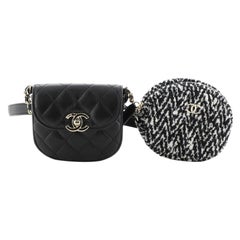 Chanel CC Coin Purse and Waist Bag Lambskin and Tweed