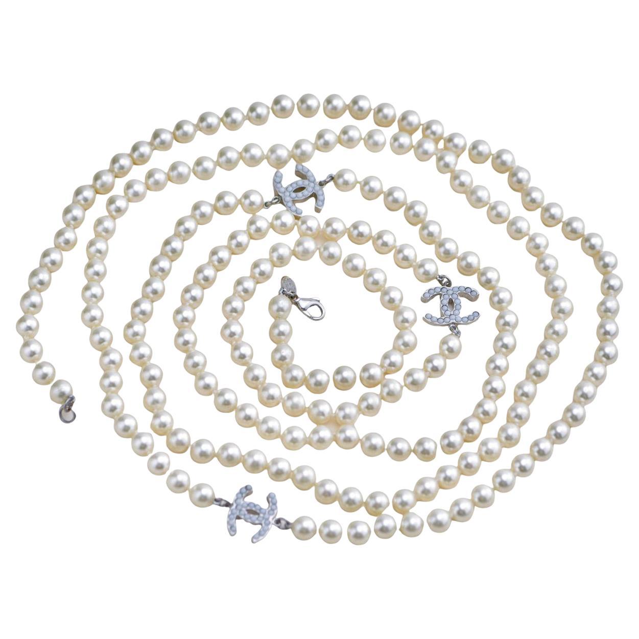 Chanel CC Collection Faux Pearl Necklace