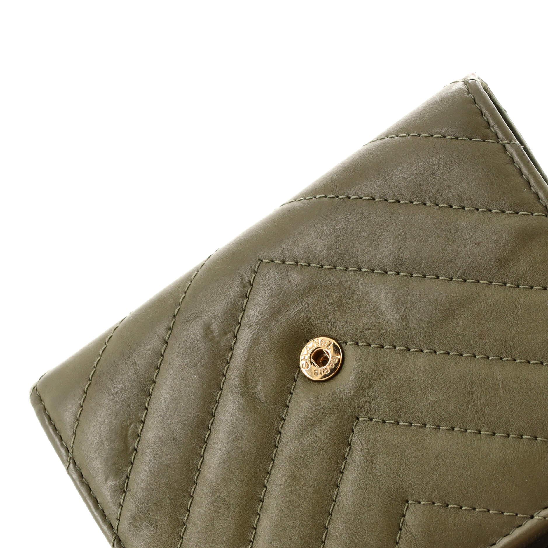 Chanel CC Compact Classic Flap Wallet Chevron Lambskin 3