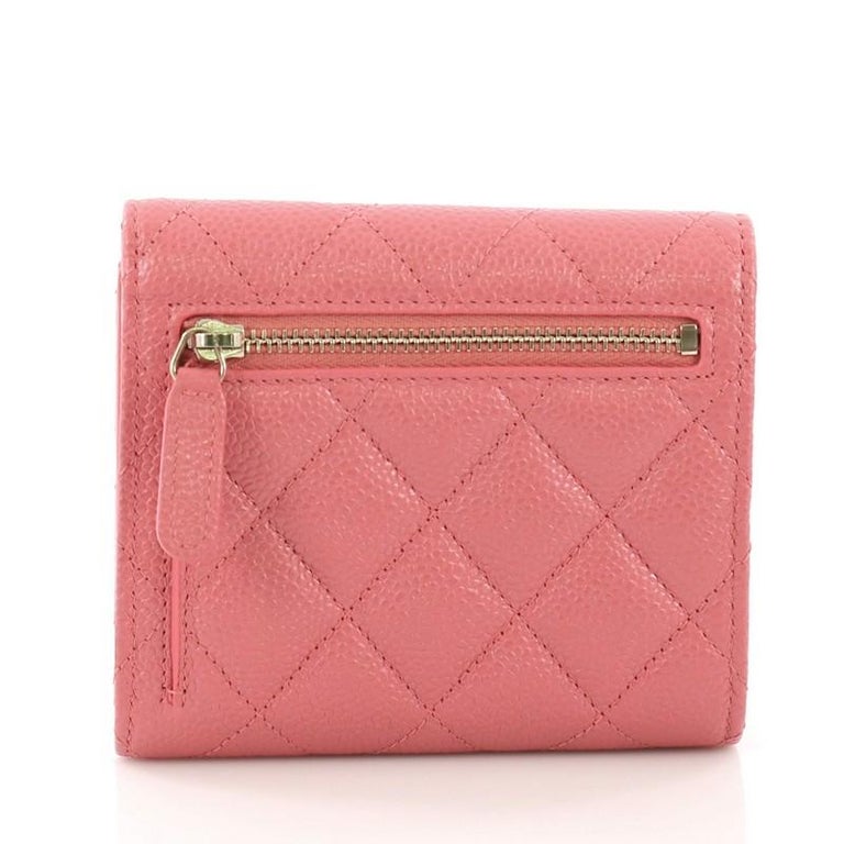 Chanel CC Compact Classic Flap Wallet Quilted Caviar at 1stDibs