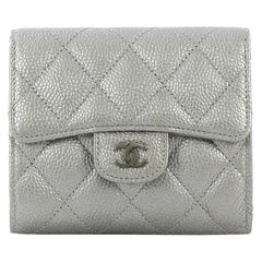 Chanel CC Compact Classic Flap Wallet Quilted Caviar
