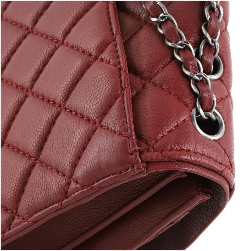 Chanel CC Compartment Chain Flap Bag Quilted Caviar Large 1