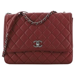 Chanel CC Compartment Chain Flap Bag Quilted Caviar Large
