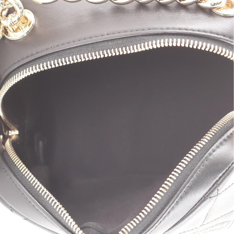 Black Chanel CC Convertible Chain Camera Bag Quilted Lambskin with Studded Detail
