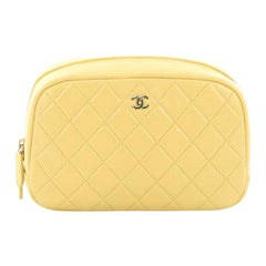 Chanel CC Cosmetic Pouch Quilted Lambskin Medium
