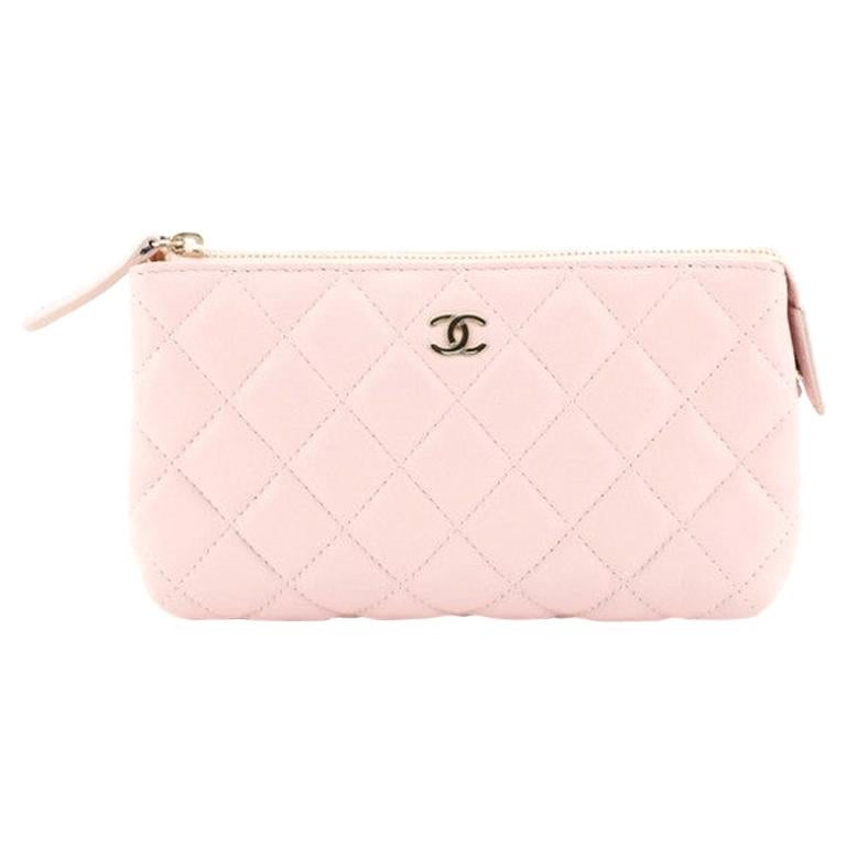Chanel CC Cosmetic Pouch Quilted Lambskin Small at 1stDibs
