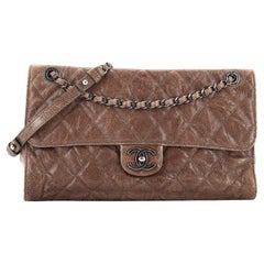 Chanel CC Crave Flap Bag Quilted Glazed Caviar Jumbo