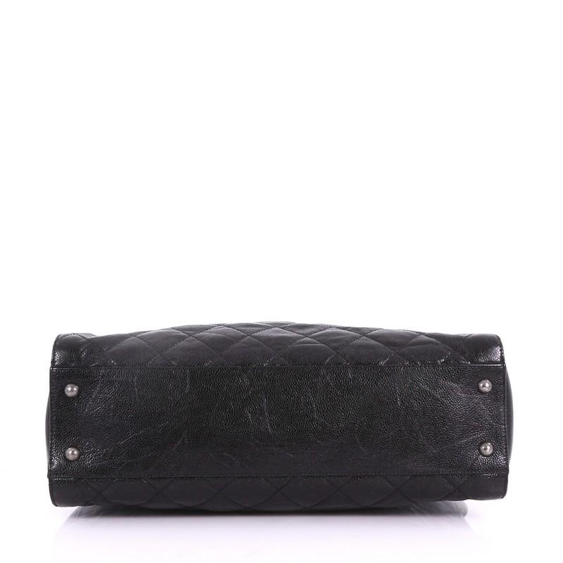 Women's or Men's Chanel CC Crave Shoulder Bag Quilted Glazed Caviar Medium
