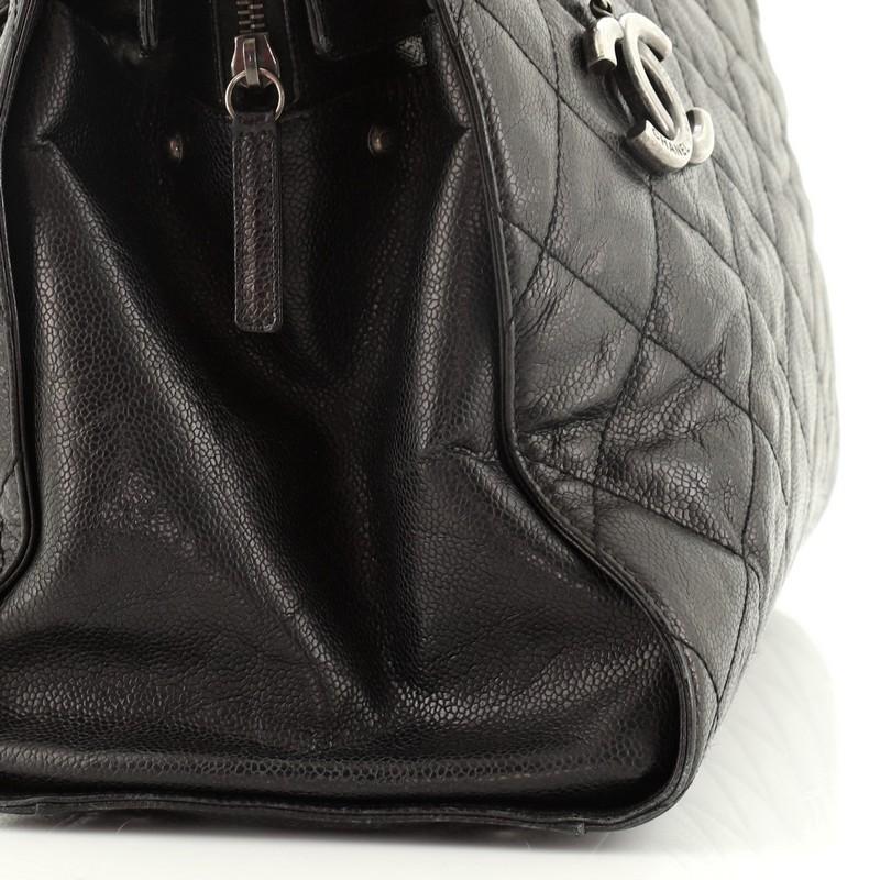 Chanel CC Crave Tote Quilted Glazed Caviar In Good Condition In NY, NY