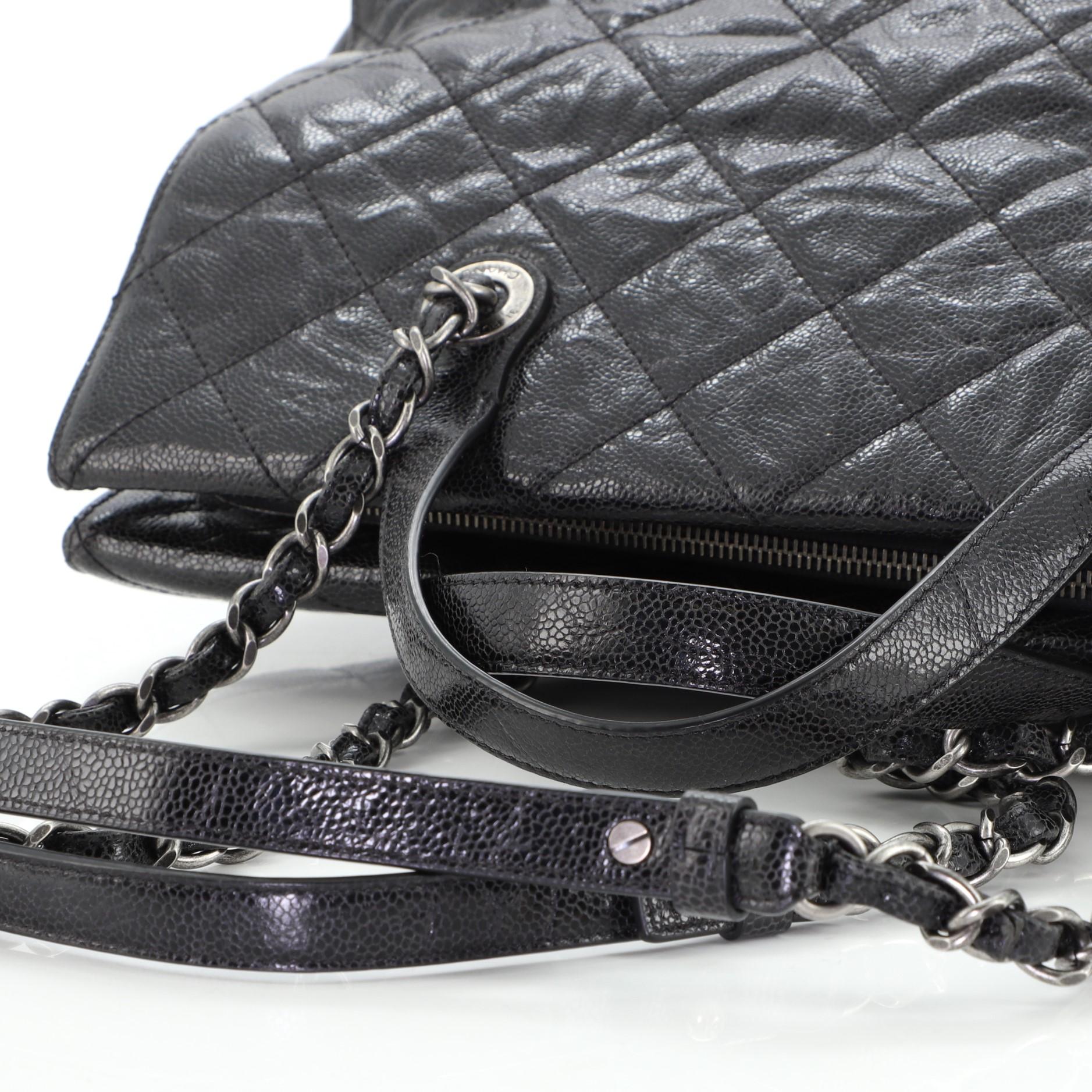 Chanel CC Crave Tote Quilted Glazed Caviar 1