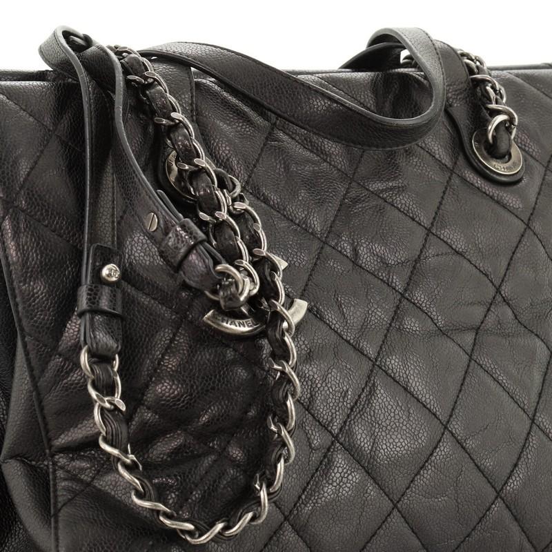 Chanel CC Crave Tote Quilted Glazed Caviar 1