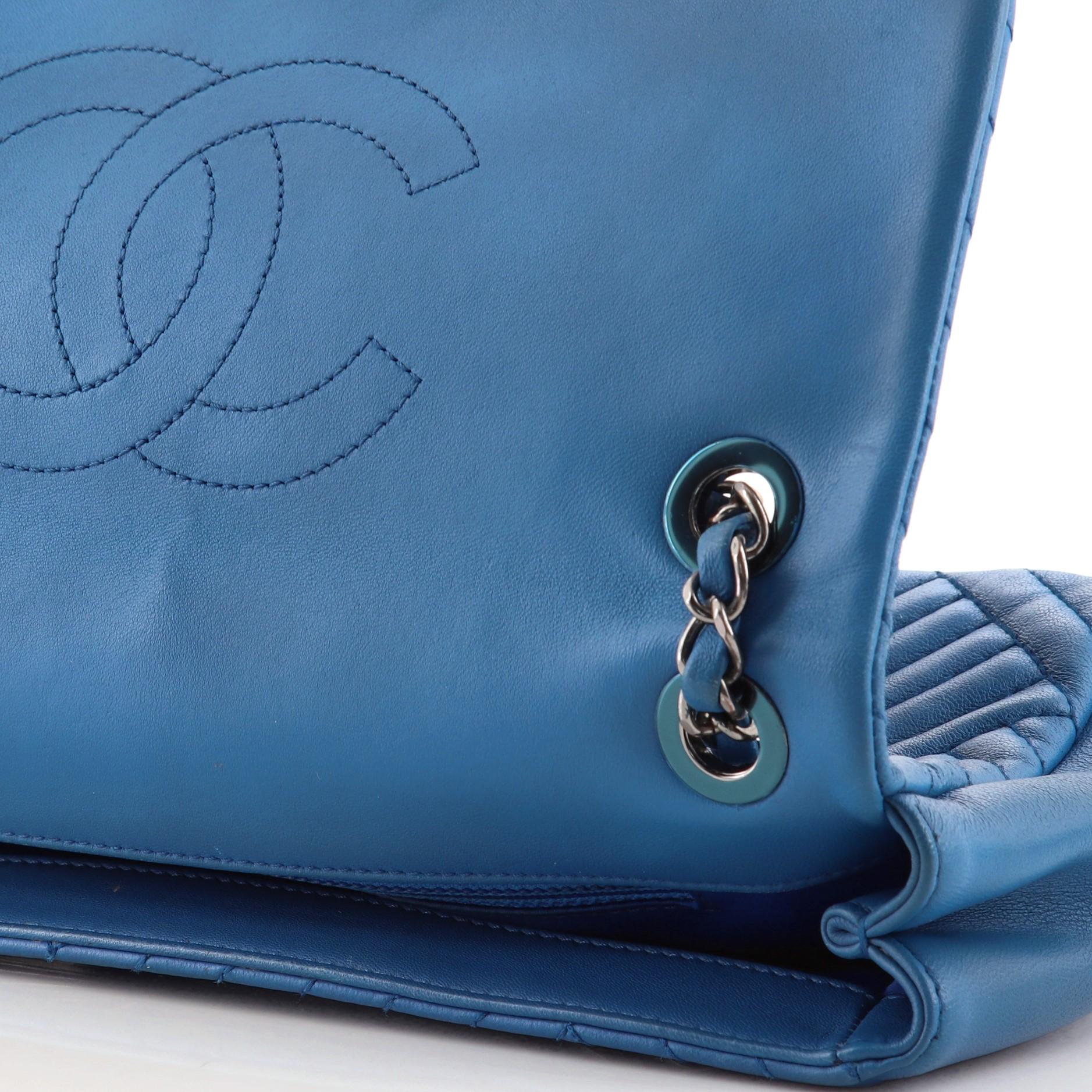 Chanel CC Crossing Flap Bag Chevron Lambskin Medium 1