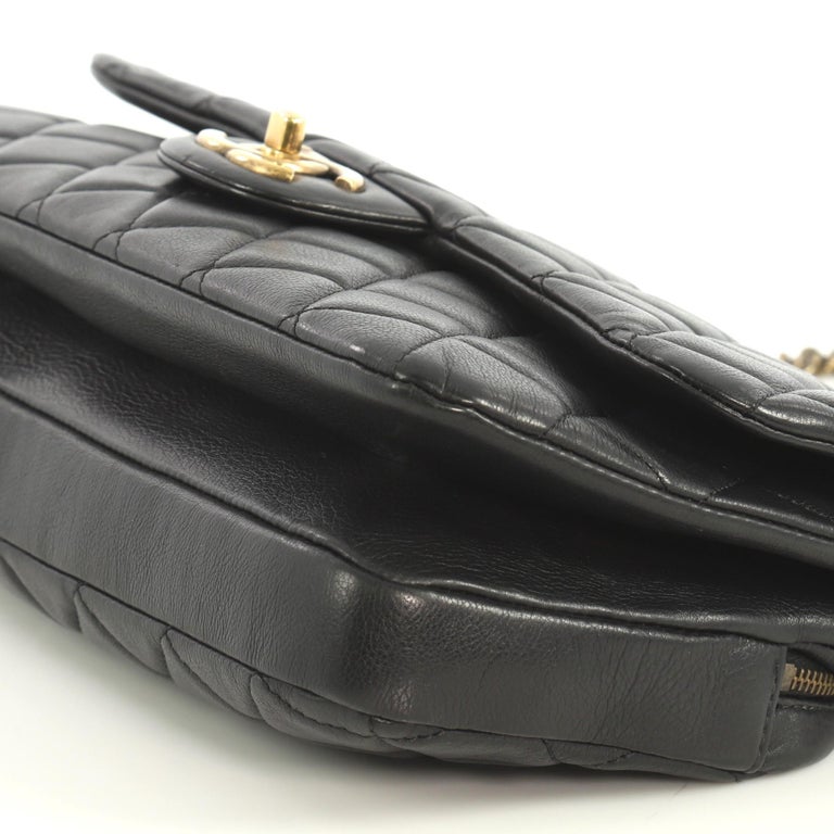 Chanel CC Crown Flap Bag Quilted Leather Medium at 1stDibs