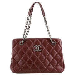 Chanel CC Crown Tote Quilted Aged Calfskin Medium