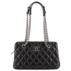 Chanel CC Crown Tote Quilted Aged Calfskin Medium