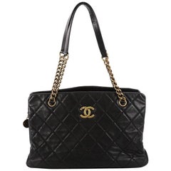 Chanel CC Crown Tote Quilted Leather Medium