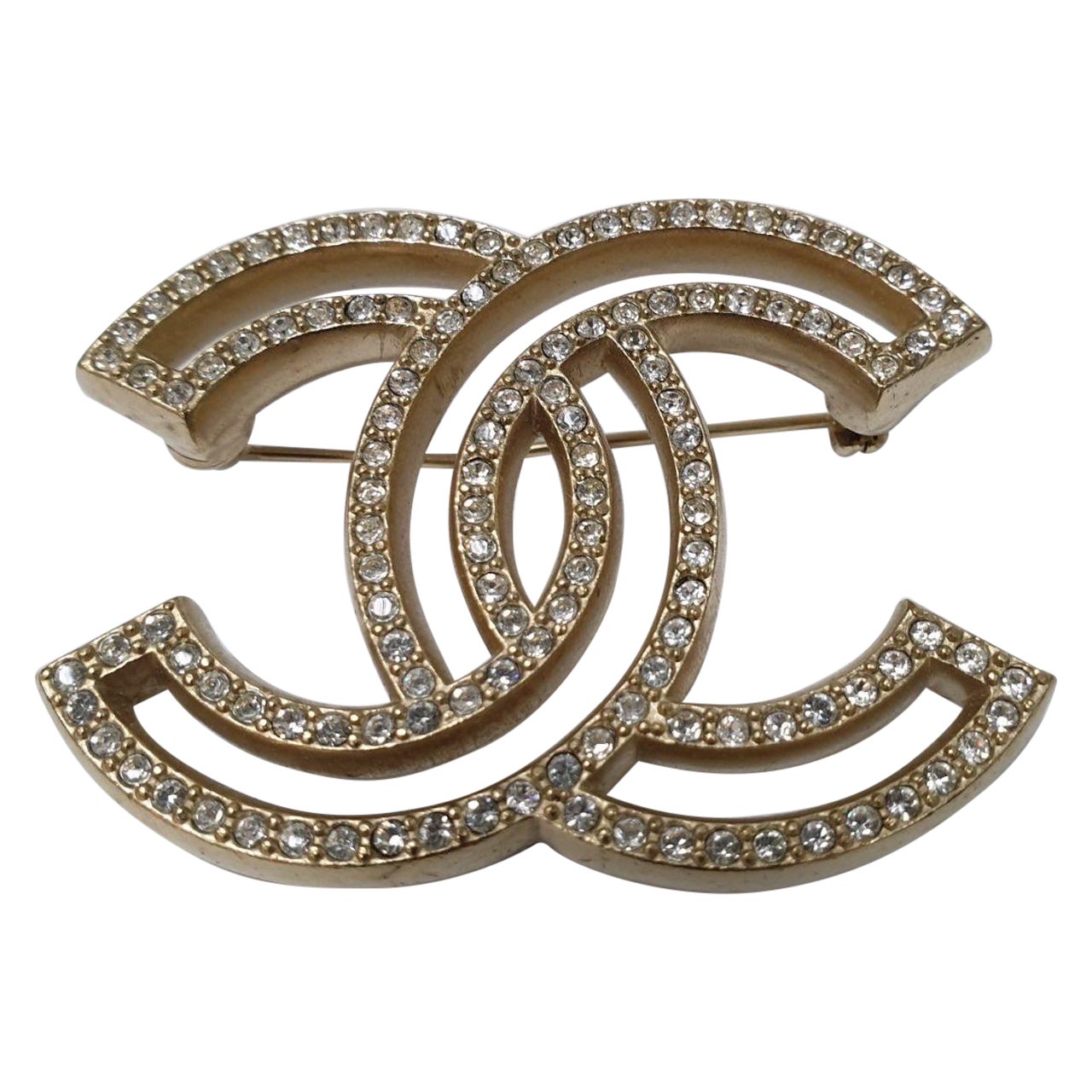 Chanel CC Kristallbrosche