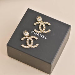 Chanel CC Kristall-Tropfen-Ohrringe