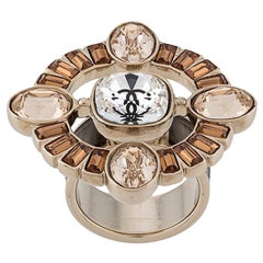Chanel CC Crystal Embellished Ring