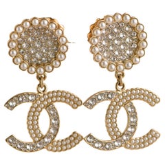 Gilt Metal Drop Earrings