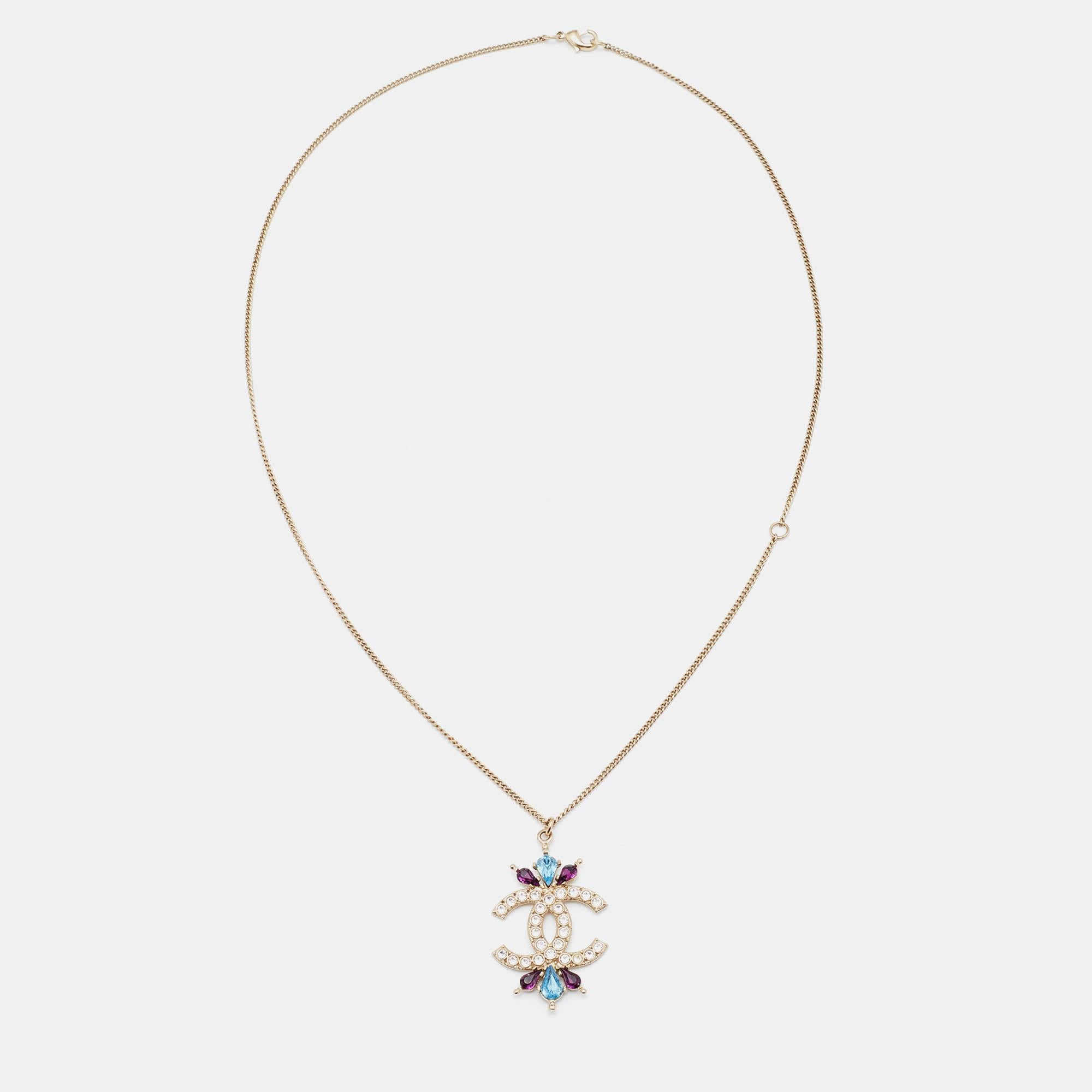 chanel rainbow necklace