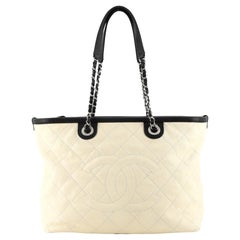 Chanel CC Daily Shopping Tote Quilted Caviar Small