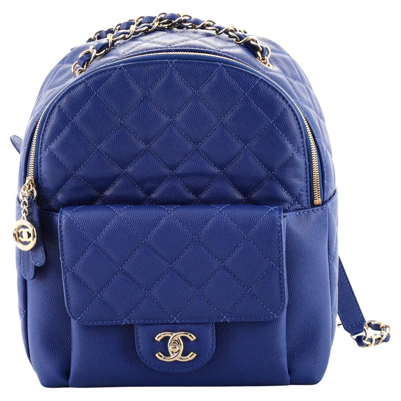 Chanel CC Day Backpack Quilted Caviar Large