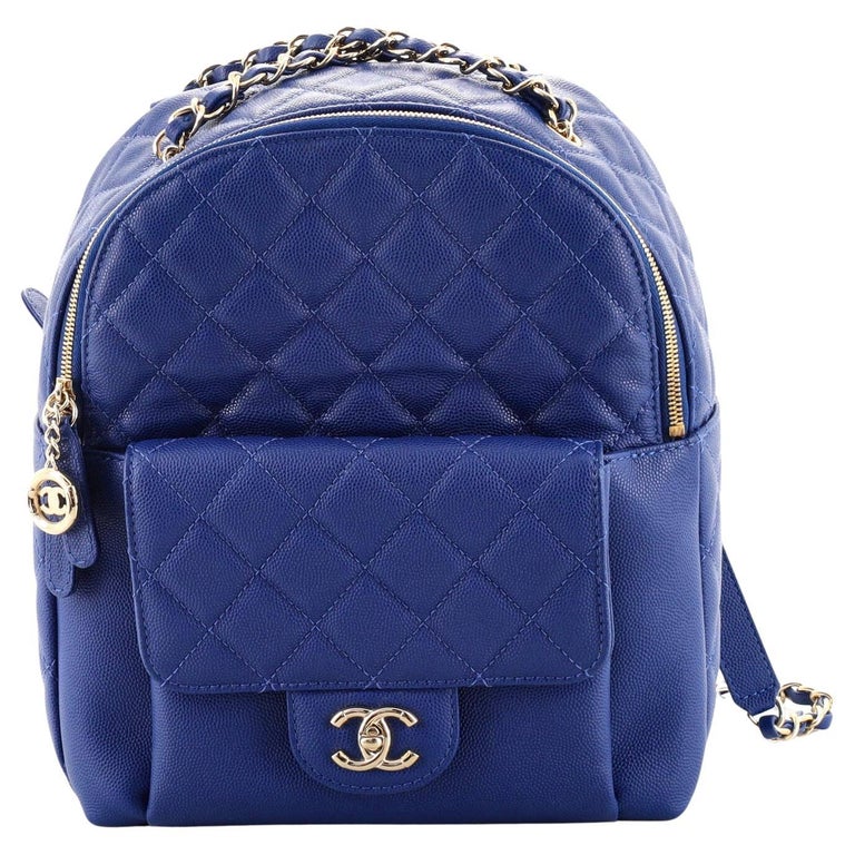 Chanel CC Day Backpack Quilted Caviar Large at 1stDibs  chanel large  backpack, blue quilted backpack, chanel business affinity backpack
