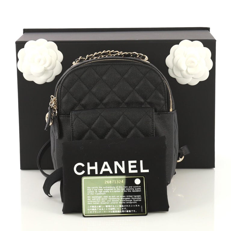 CHANEL Caviar Quilted Large CC Day Backpack Blue 323612
