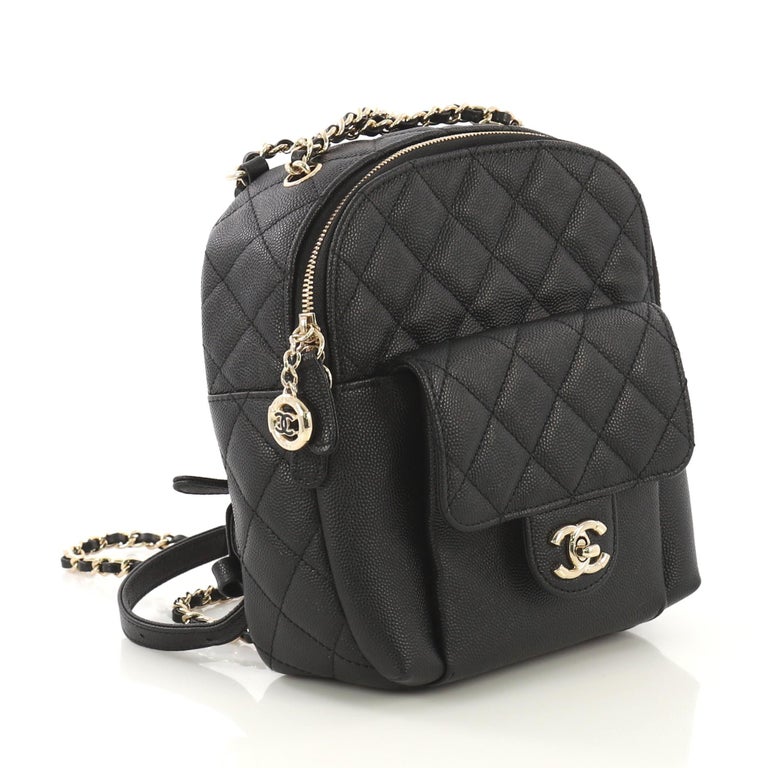 Chanel CC Day Backpack Quilted Caviar Mini at 1stdibs