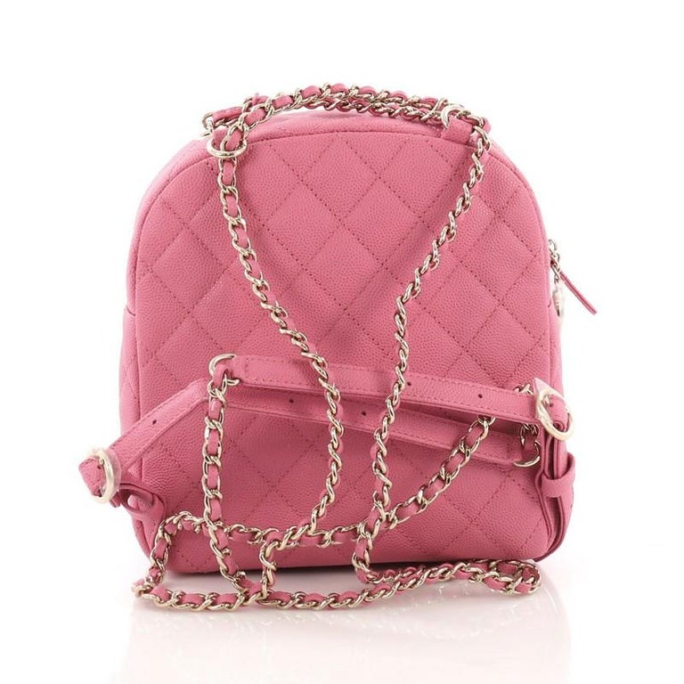 pink chanel backpack caviar