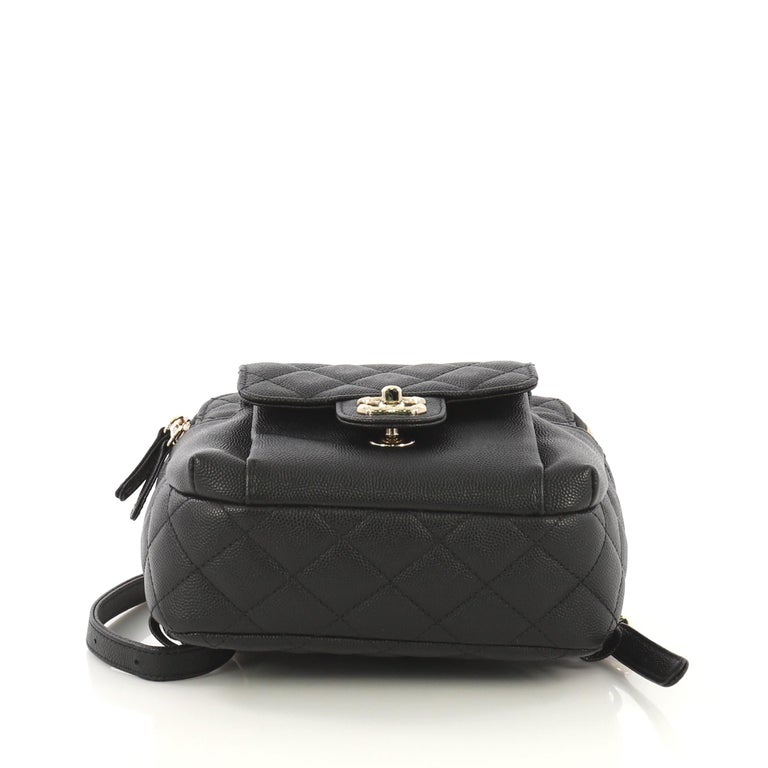 Chanel CC Day Backpack Quilted Caviar Mini at 1stdibs