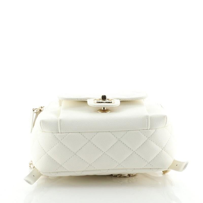 chanel white backpack