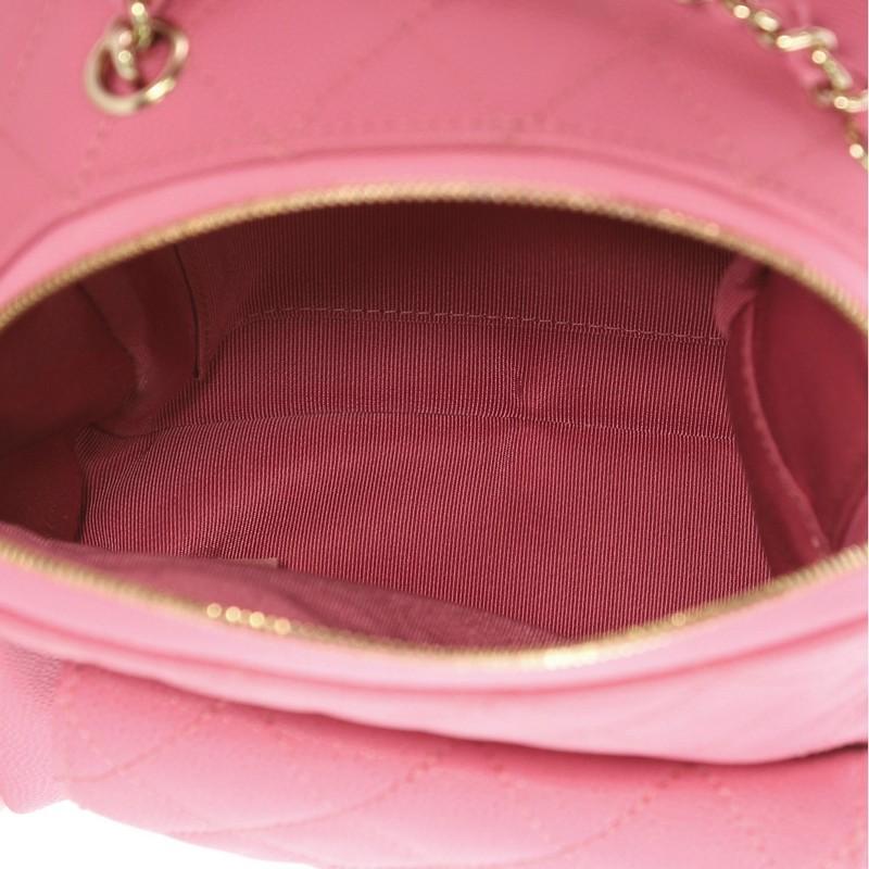Pink  Chanel CC Day Backpack Quilted Caviar Mini