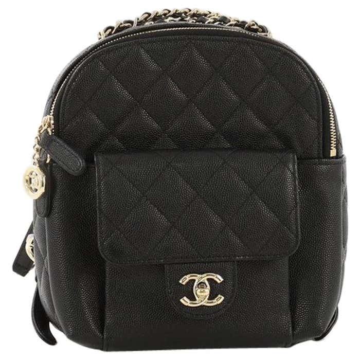 Chanel CC Day Backpack Quilted Caviar Mini at 1stDibs | chanel mini cc ...