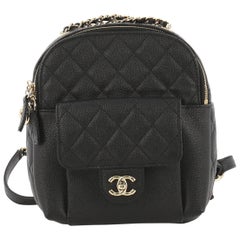 Chanel White Quilted Lambskin Duma Backpack Gold Chain Classic Flap 85cas71