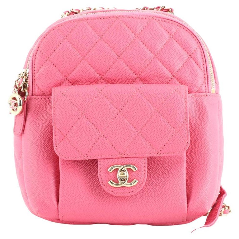 Chanel CC Day Backpack Quilted Caviar Mini at 1stDibs
