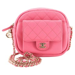 Chanel CC Day Camera Case Quilted Caviar Small