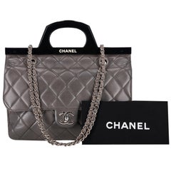 Chanel CC Delivery Diamond Quilted Leather Small Tote Bag